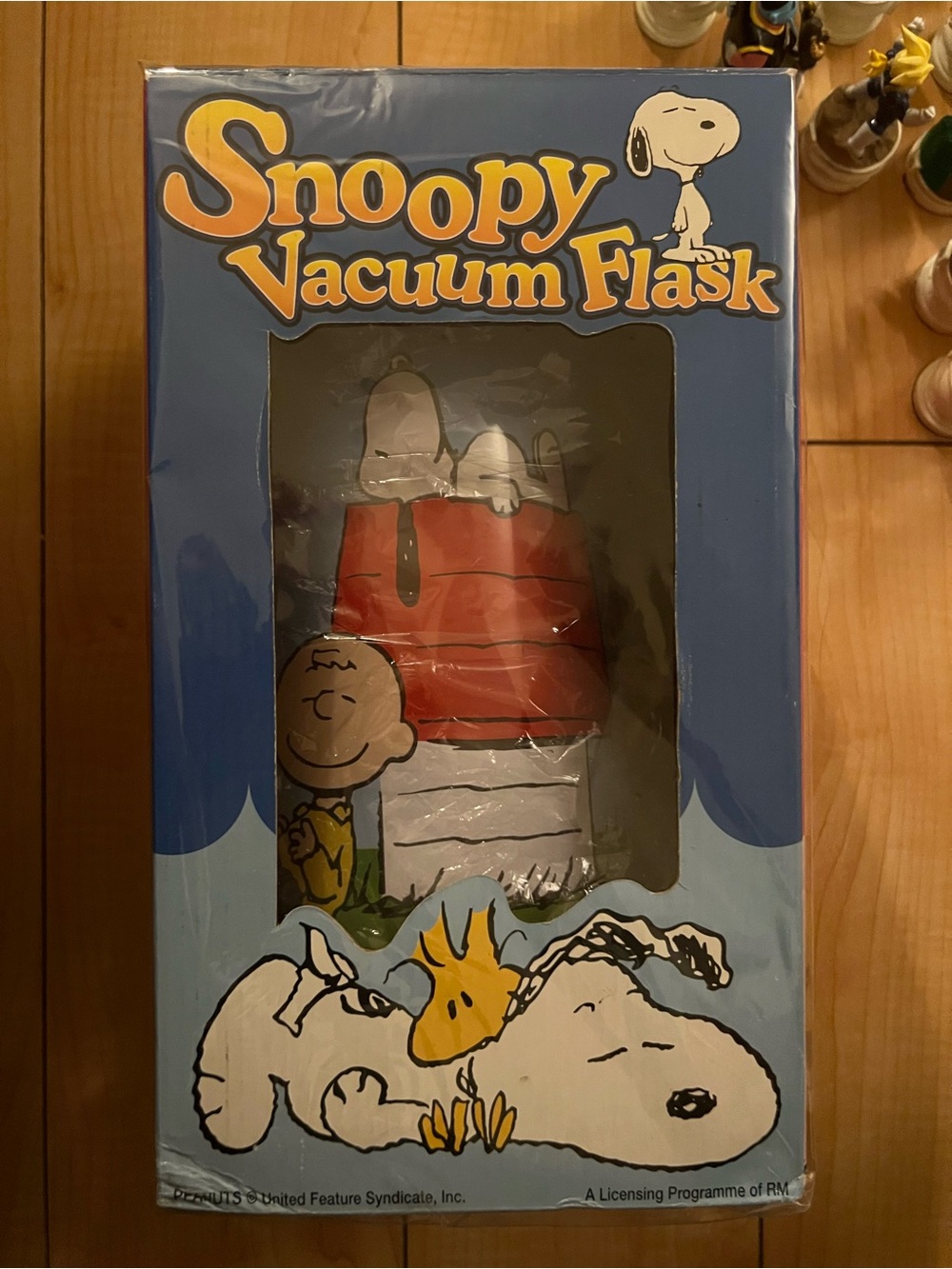 Snoopy Vacuum Flask Fly Fishing Peanuts Outdoor Since 1950 Hot Or Cold New